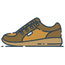 A graphic of a shoe.