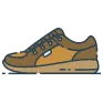 A graphic of a shoe.