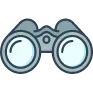 A graphic of binoculars.