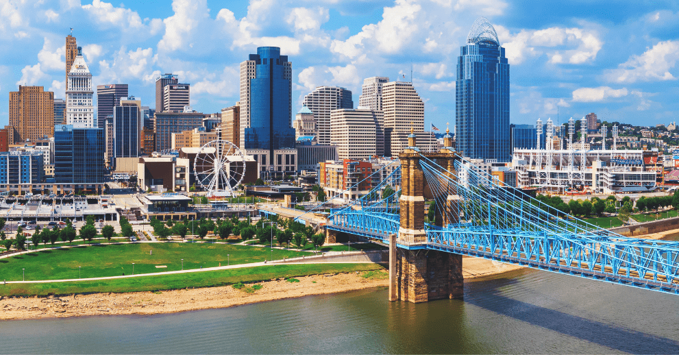The Cincinnati skyline.