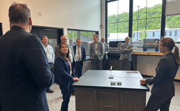 Cleveland Fed president and chief executive officer Beth M. Hammack toured Westinghouse’s eVinci® Microreactor Accelerator Hub in Etna, Pennsylvania