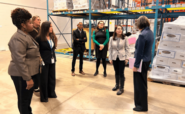 Hammack tours the CRC's food-storage warehouse (December 4, 2024)