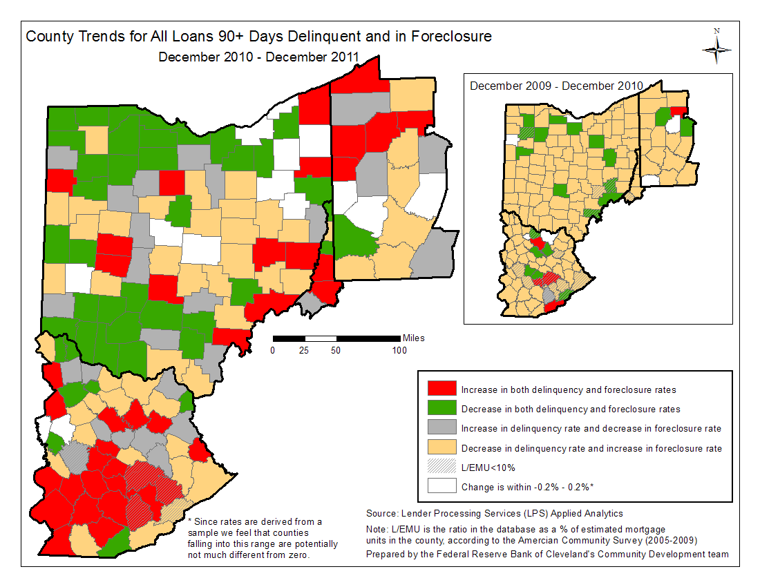 County Trends for All Loans 90+ Days Delinquent and in Foreclosures: December 2010-December 2011