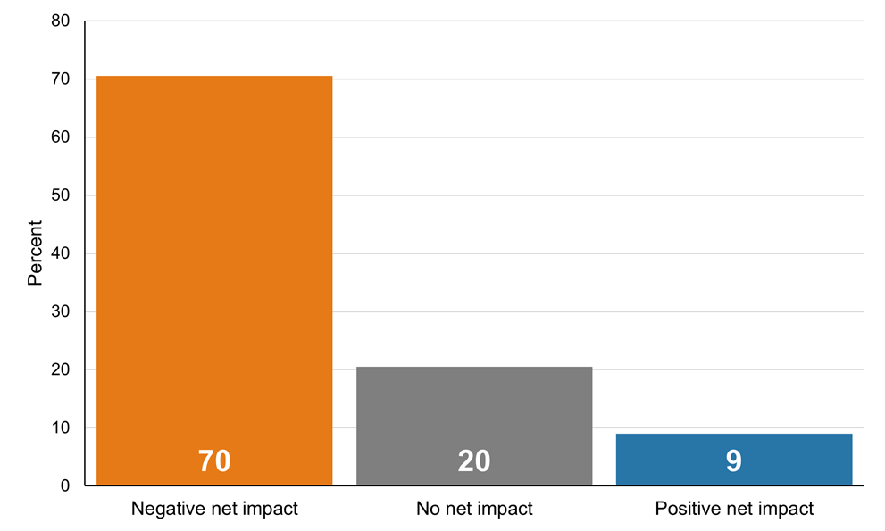 Figure 3. Anticipated Net Impact of Higher Tariffs on Businesses over the Next Six Months