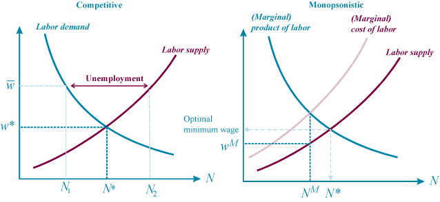 Figure 2. Competitive and Monopsonistic Labor Markets