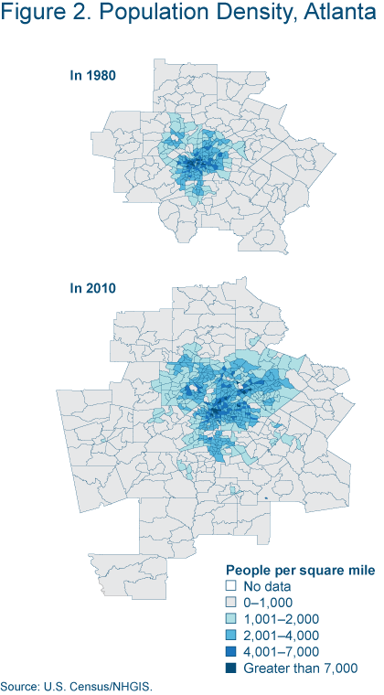 Figure 2. Population density in Atlanta