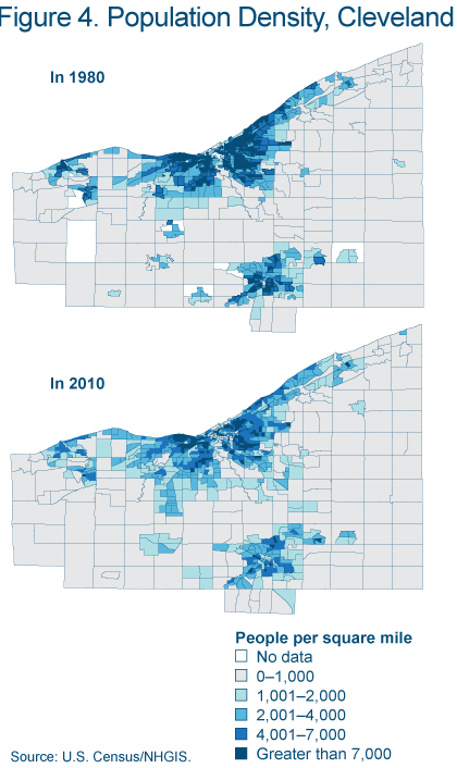 Figure 4. Population density in Cleveland