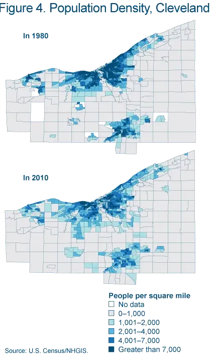 Figure 4. Population density in Cleveland