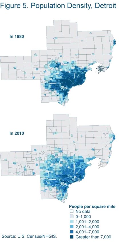 Figure 5. Population density in Detroit