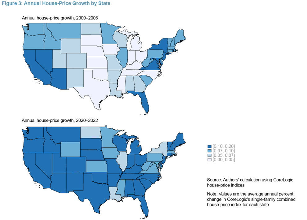 Figure 3: Annual House-Price Growth by State