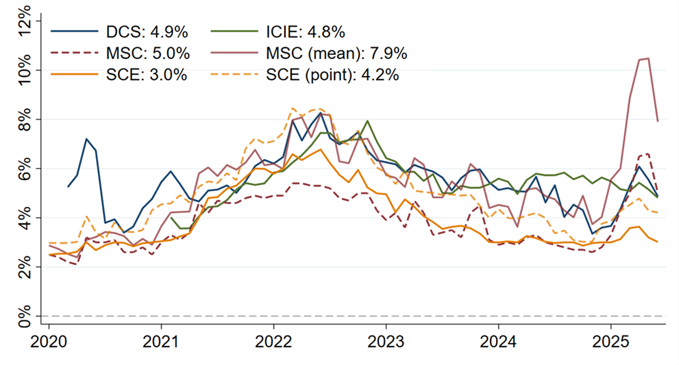 Figure 1. Measures of Inflation Expectations over the Next 12 Months