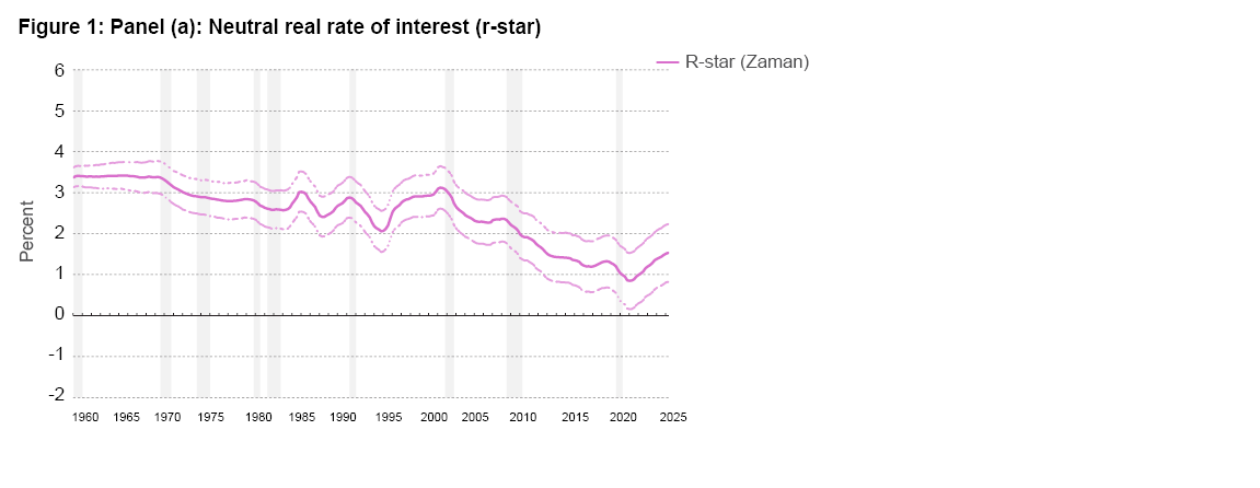 Figure 1: Panel (a): Neutral real rate of interest (r-star)