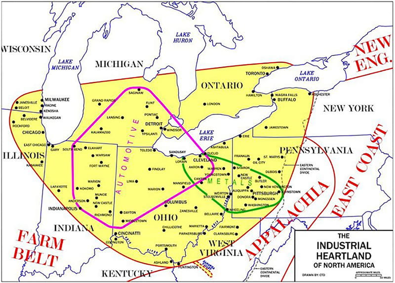 Industrial Heartland Map